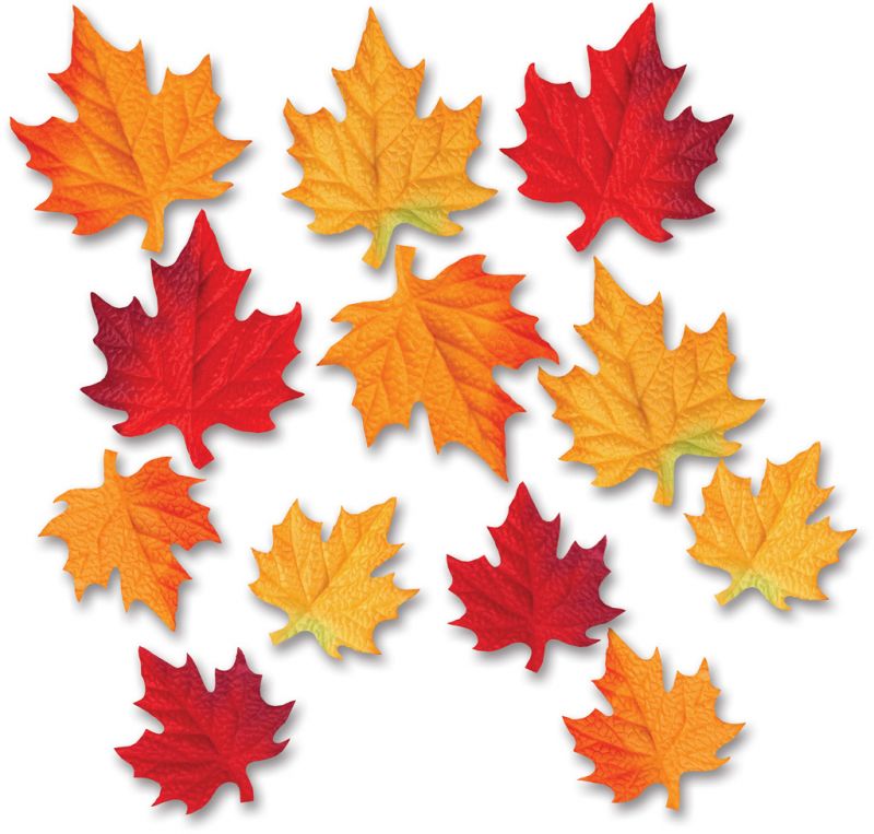 Fabric Autumn Leaves - Polyester, 3.5"-4.75"