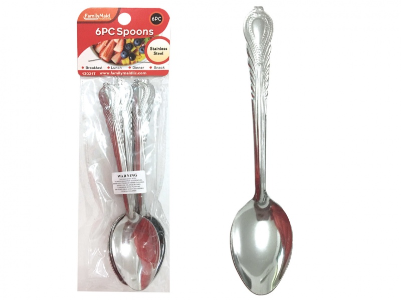 6 Piece Stainless-Steel Spoons