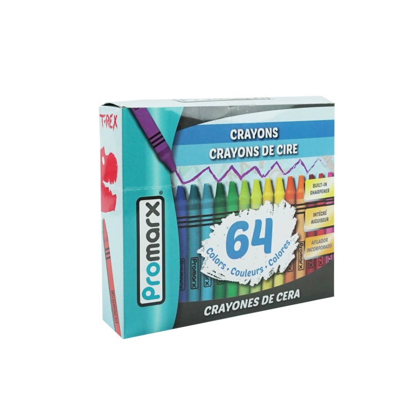 Box Of Crayons - 64 Colors, Built In Sharpener