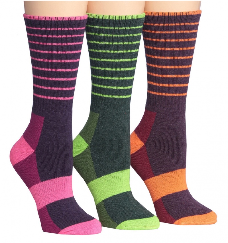 Ronnox Unisex Striped Hiking Socks - Small