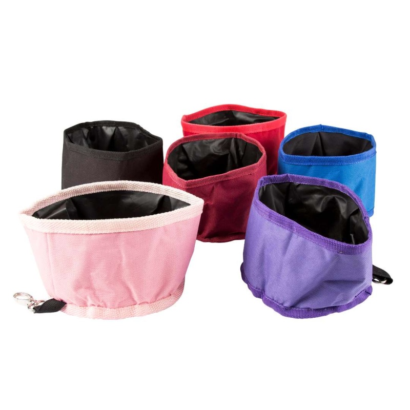 Foldable Pet Bowls - Assorted Colors, 45 Oz