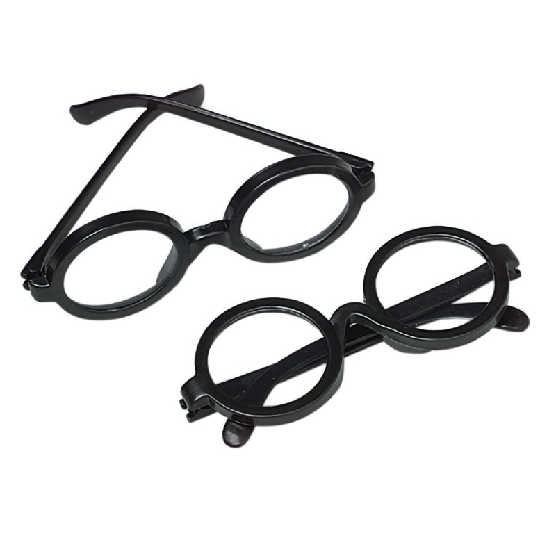 Round Black Frame Wizard Glasses