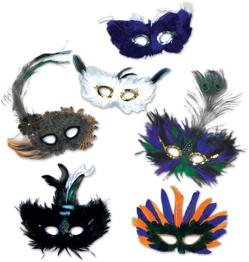 Majestic Fanci-Feather Masks