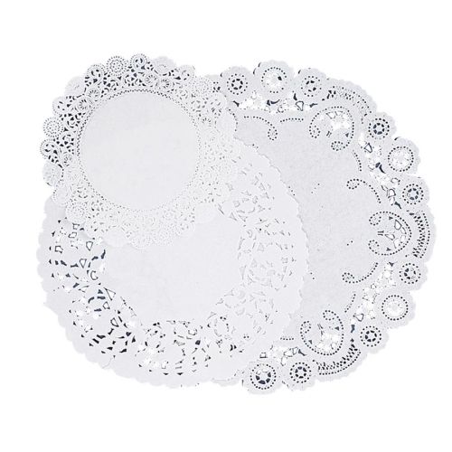 Pacon Corporation Paper Doilies, Assorted Sizes 4"/6"/8", 30/Pk, White