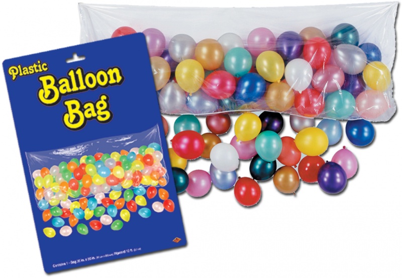Plastic Balloon Bag With 100 Balloons