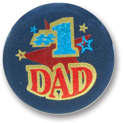 #1 Dad Satin Button