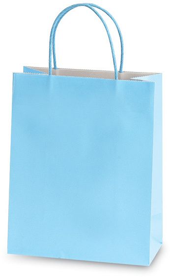 Pastel Blue Narrow Medium Gift Bag