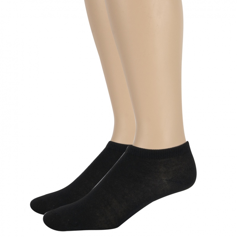 Women's Ankle Socks Black, 100 Pairs