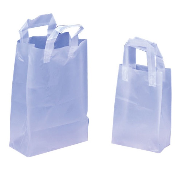 White Plastic Gift Bags - Medium