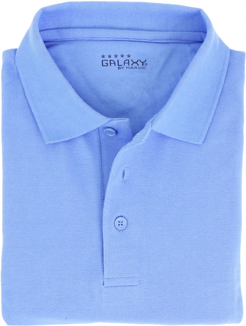 Adult Light Blue Short Sleeve Polo Shirt - Size 2Xl
