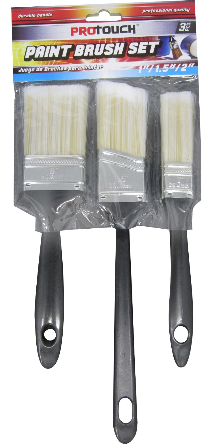 Paint Brush Sets - 3 Sizes, 3 Pack