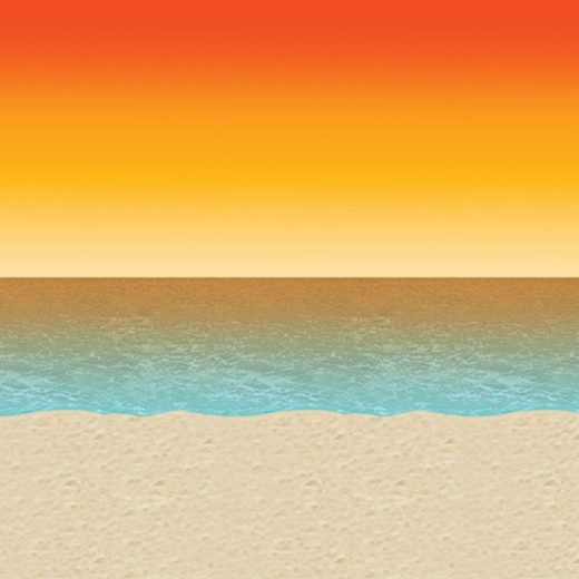 Luau Sunset Backdrops - 4' x 30'