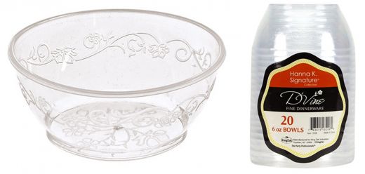 6 Oz Clear Plastic Bowls - Heavyweight, BPA-Free, and Recyclable