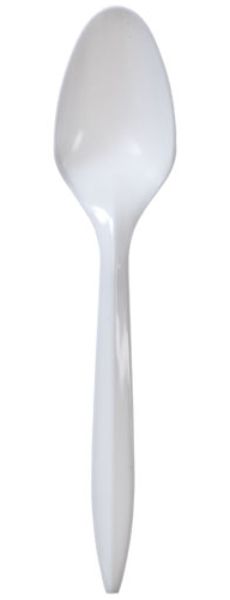Plastic Spoons - White, Medium Weight, 1000-Pack