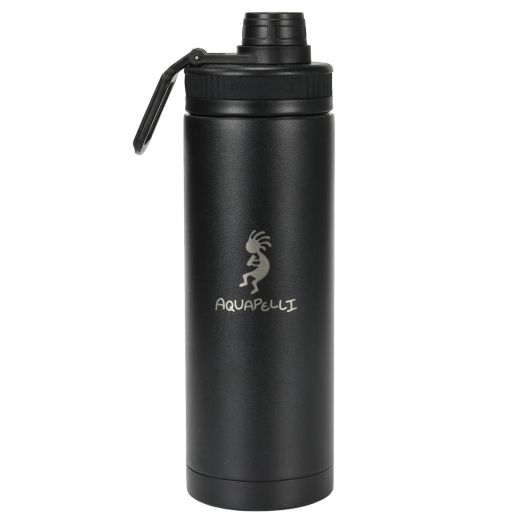 Vacuum Insulated Water Bottles with Spout - 18 Oz, Black