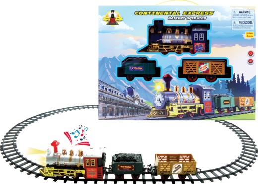 Continental Train Sets - Lights Sounds, Battery Operated