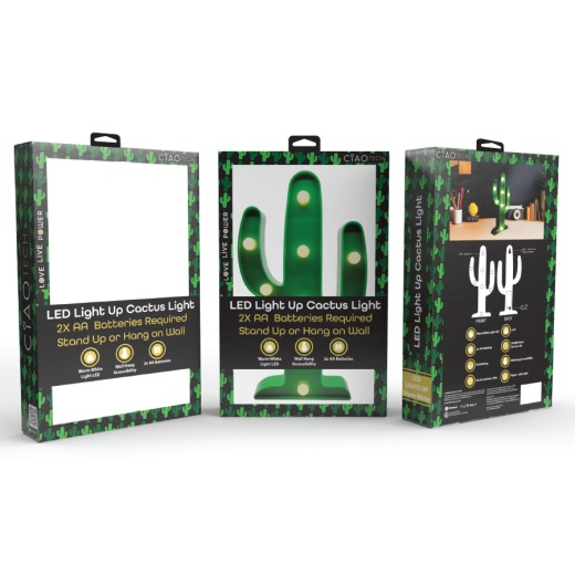 Light Up LED Cactus Shapes - Stand/Hang