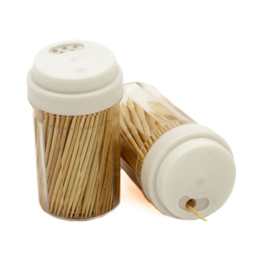 Wooden Toothpicks - 250 Pieces per Container, 2 Pack, 144 Sets per Case