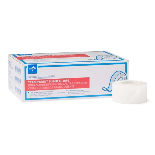 Surgical Tape - Transparent, 1" X 10 Yds, 12 Pack