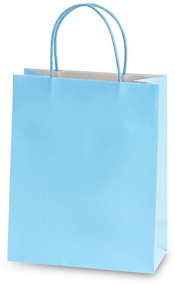 Narrow Medium Gift Bags - Pastel Blue, 5.25" x 8.375" x 3.25"