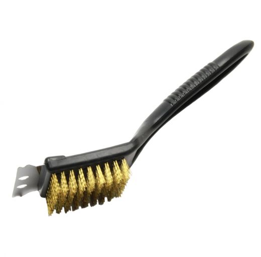 Steel Bristle Grill Brushes - Plastic Handle, 8"