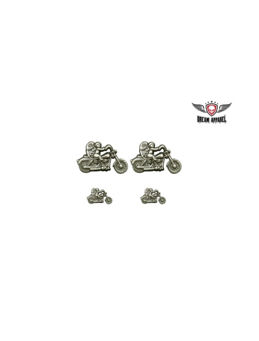 Motorcycle Biker Pins - 4 Pack with Pin Lock