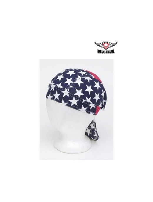 Cotton Skull Cap W/ USA Stars And Stripes 12Pcs/Pack