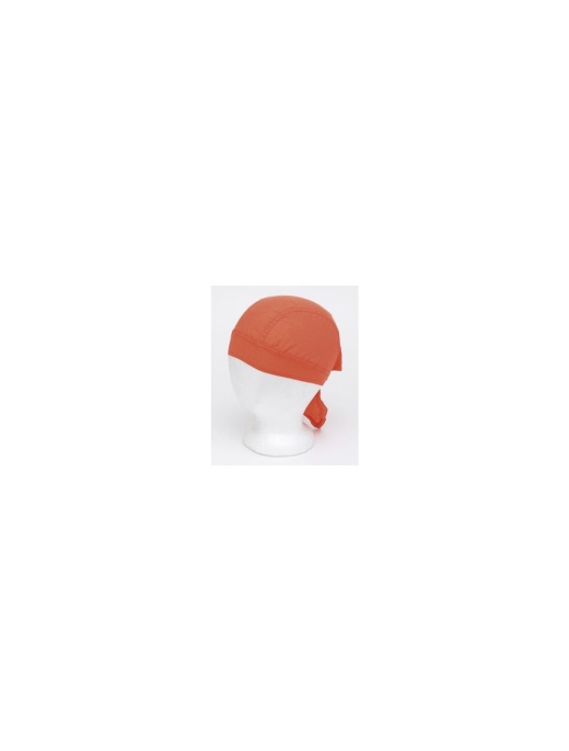 Cotton Plain Orange Skull Cap 12Pcs/Pack