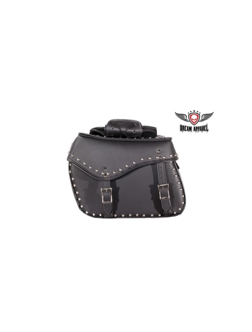 PVC Motorcycle Saddlebag with Studs