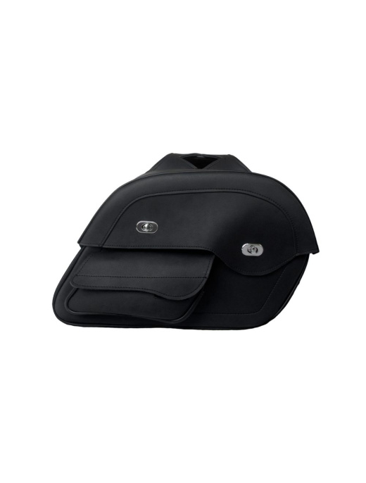 Dream Apparel Black No-Stud Motorcycle Saddlebag