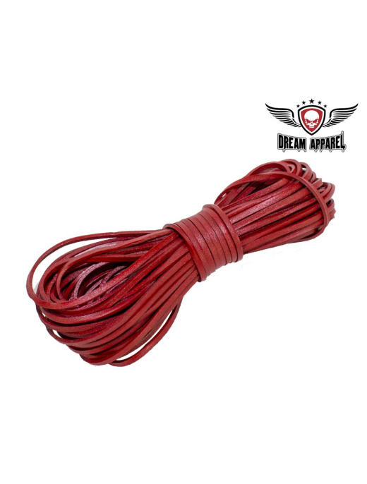 50 Ft Leather Laces - Red