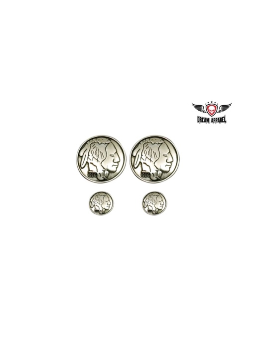 Native American Biker Pins - 4 Pack with Pin Lock