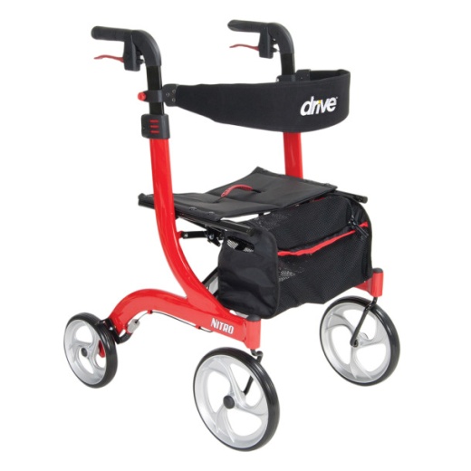 Nitro Aluminum Rollator with 10-inch Casters | Mobility Aids