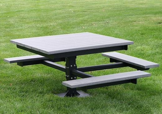 48" 3 Seat Accessible T-Table - Surface Mount