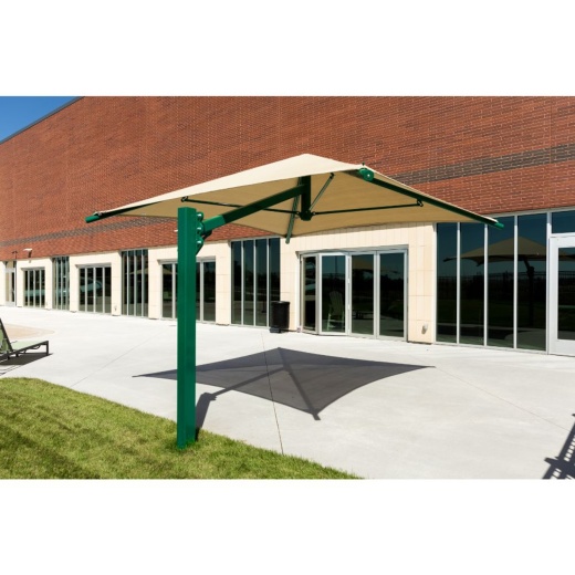 12' X 12'X 8' High Square Cantilever Umbrella Shade With Glide