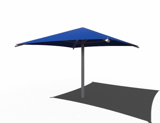 10' X 10'X 8' High Inground Square Shade Umbrella