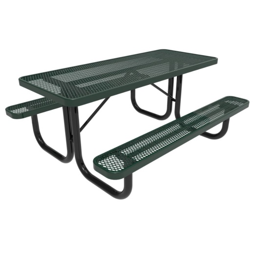 4' Kids Rectangular Expanded Metal Table - Portable - Elementary Size