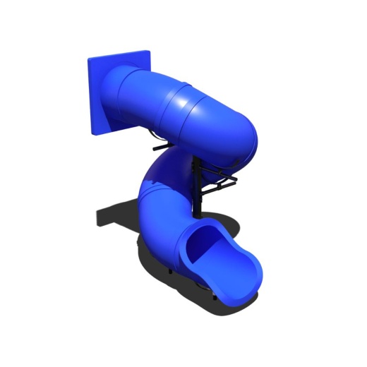 7' Deck Height - 30" Diameter - Spiral Tube Slide