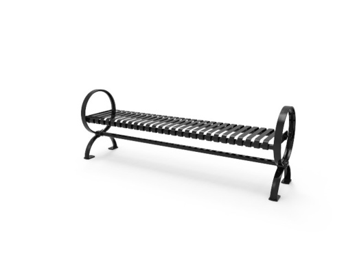 4' Village Bench Strap Metal No/Back - Portable