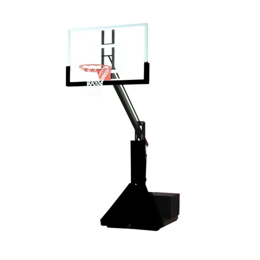 Glass Max Portable Adjustable Basketball System - Black Padding