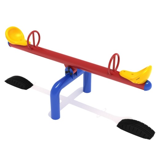 Classic Playground Seesaw - 2 Seats - 2 Tires