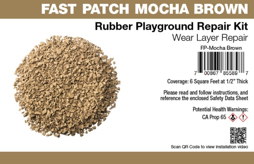 Fast Patch Poured-In-Place Surfacing Repair Kit Fix Rubber Playground – Mocha Brown