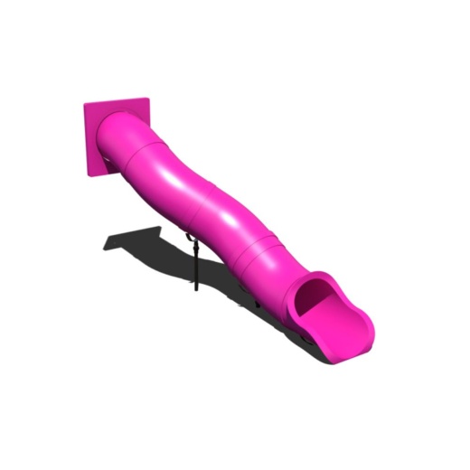 3' Deck Height - 30" Diameter - Snake Left Tube Slide