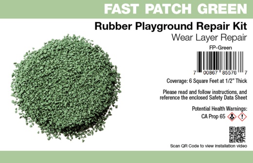 Fast Patch Poured-In-Place Rubber Surface Playground Repair Kit - Green