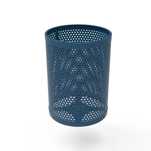 55 Gallon Punched Steel Trash Can