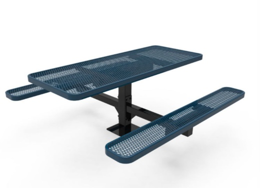 6' Pedestal Table - Punched Steel - Surface Mount