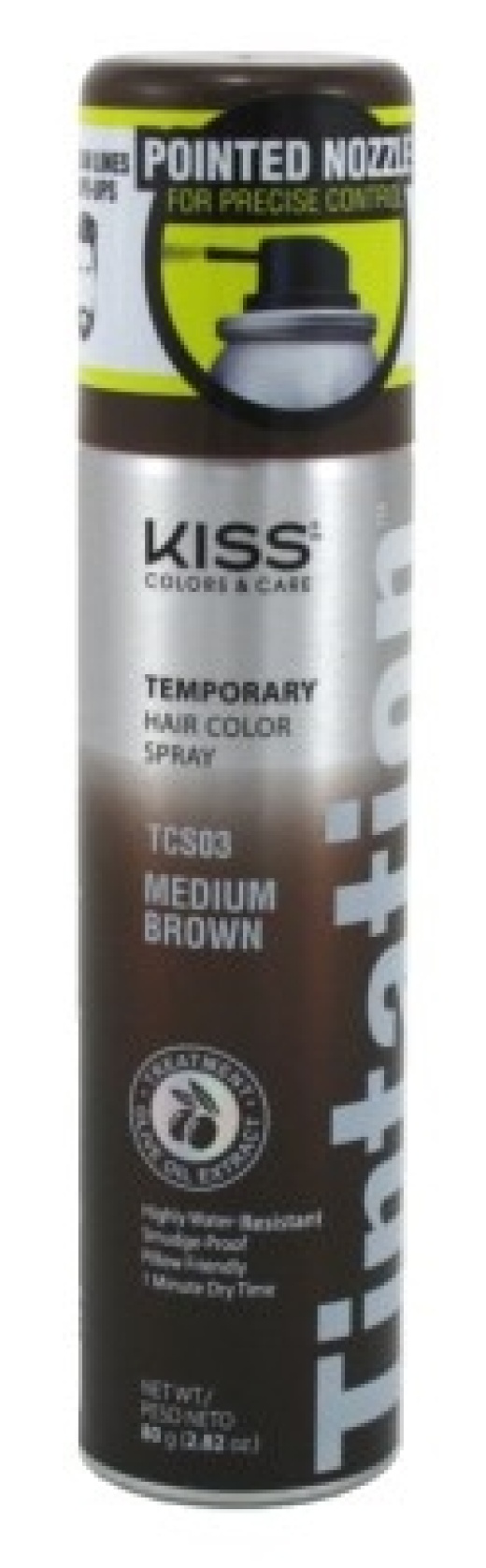 Bl Kiss Tintation Temporary Color Spray Medium Brown 2.82Oz - Pack Of 3