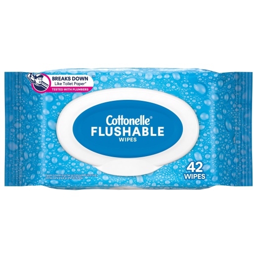 Flushable Personal Wipe Cottonelle® Freshcare® Soft Pack Scented 42 Count Pack/42