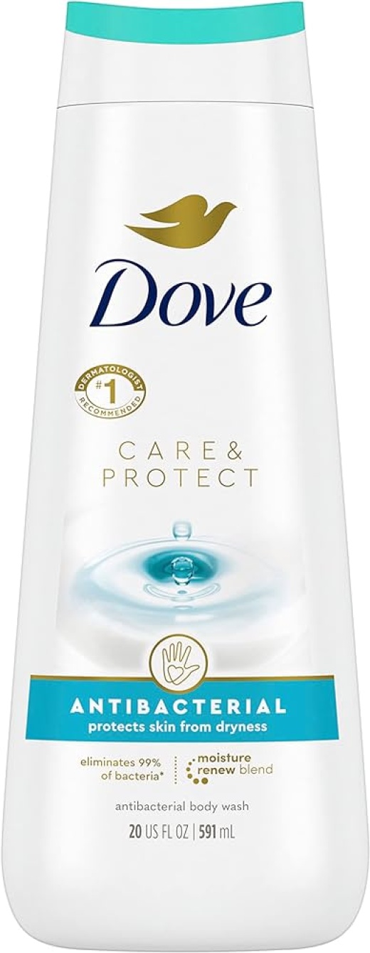 Bl Dove Body Wash Care & Protect Anti-Bacterial 20Oz - Pack Of 3