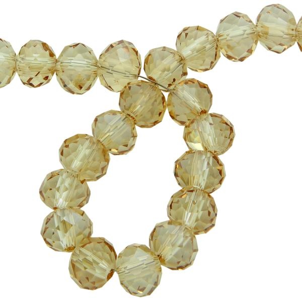 Perline Di Cristalli Gocce Briolette Lisce 9x6mm Champagne